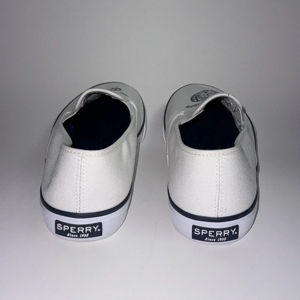 Sperry x Brooks Brothers Crest Slip On White Shoes Sneakers Men's US 10 UK 9